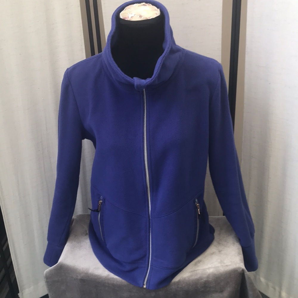 Calvin Klein Zipper down fleece jacket bluish/purple women’s Medium
